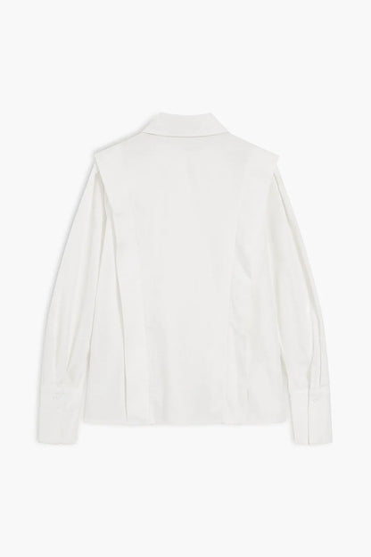 Erily Solid White Button Down Shirt