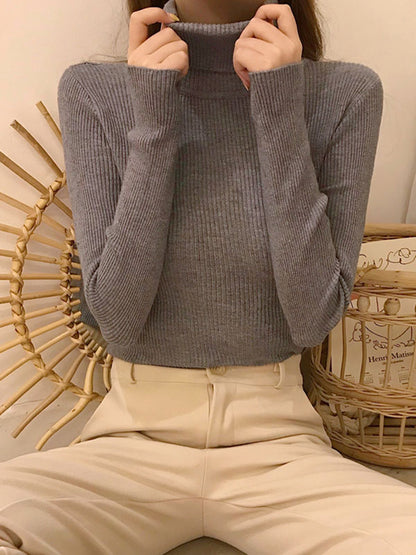 High Neck Jumper Knit Top