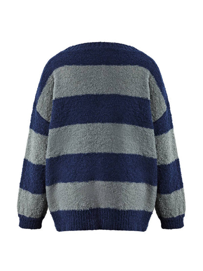 Oversized Stripe Pullover Sweater
