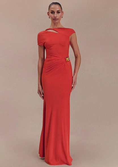 Sheath Cut-out Maxi Dress