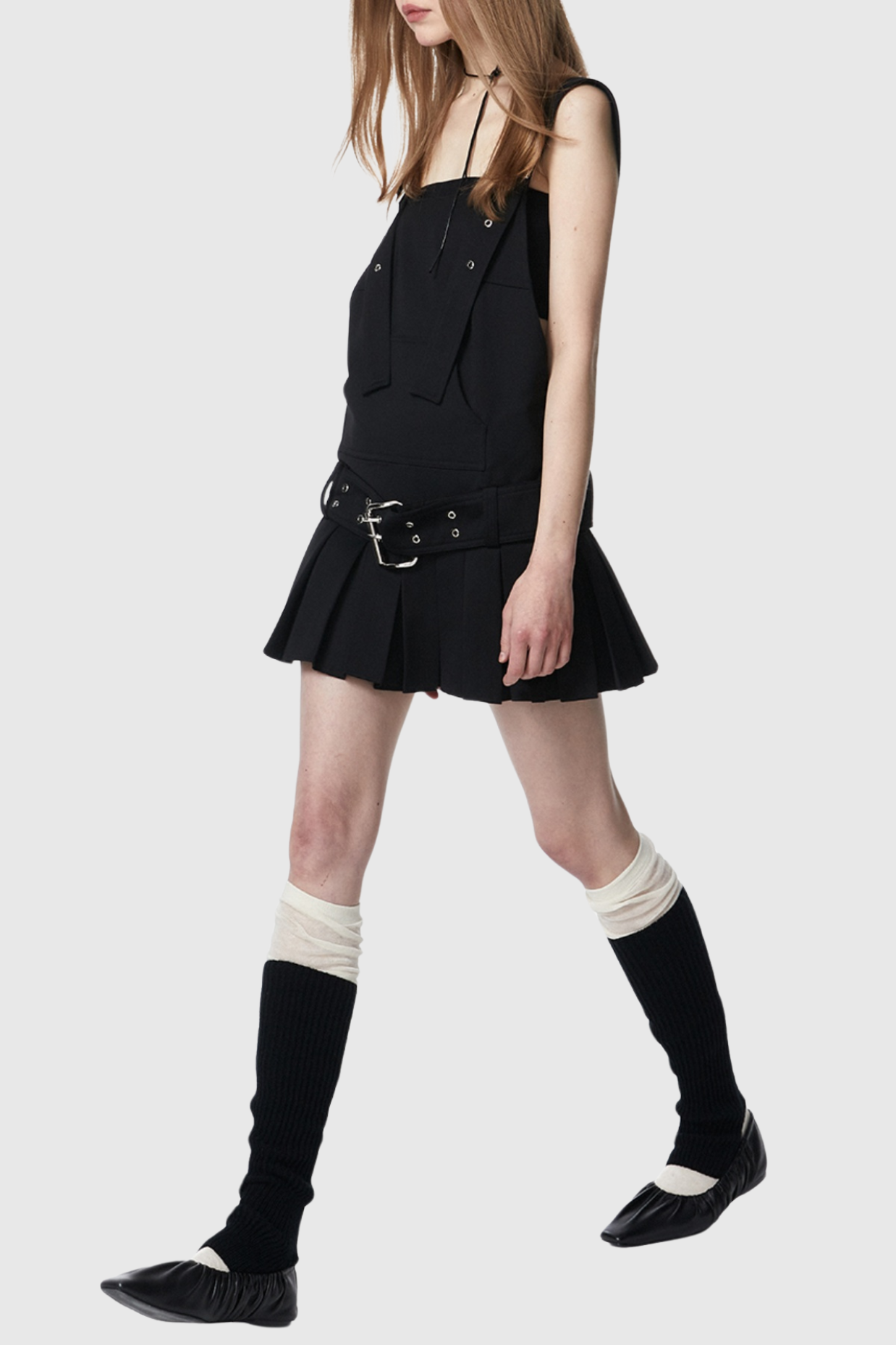 Fahri Belted Overall Mini Dress