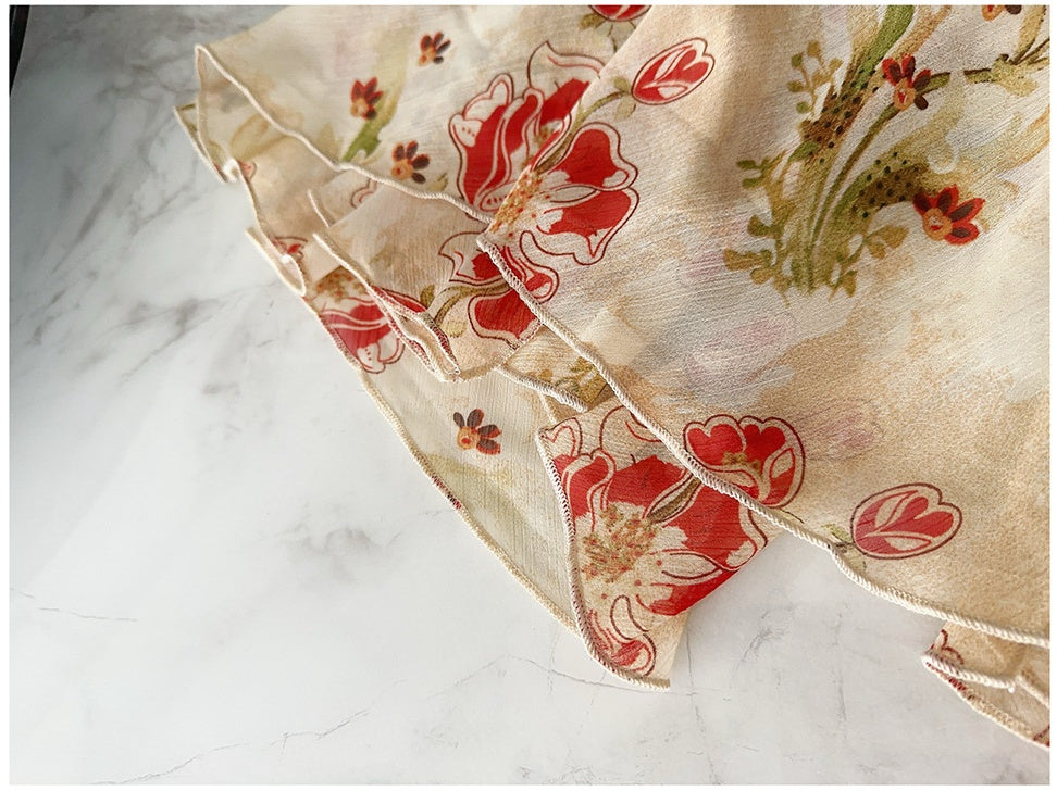 Falling Petals Floral Slip Dress plus size