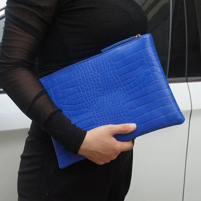 Crocodile Pattern Large Evening Wristlet
