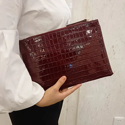 Crocodile Pattern Large Evening Wristlet