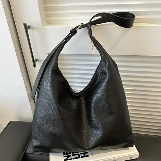 Trendy Leather Tote Shoulder Bag