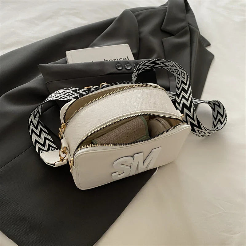 Fashion Leopard Print Letters Crossbody Bag