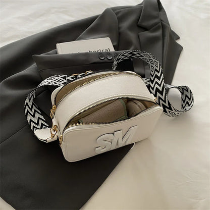 Fashion Leopard Print Letters Crossbody Bag