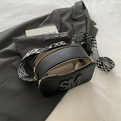 Fashion Leopard Print Letters Crossbody Bag