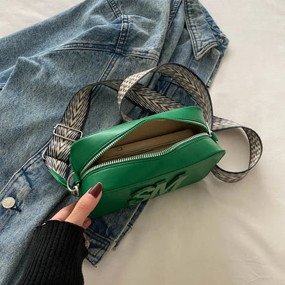 Fashion Leopard Print Letters Crossbody Bag