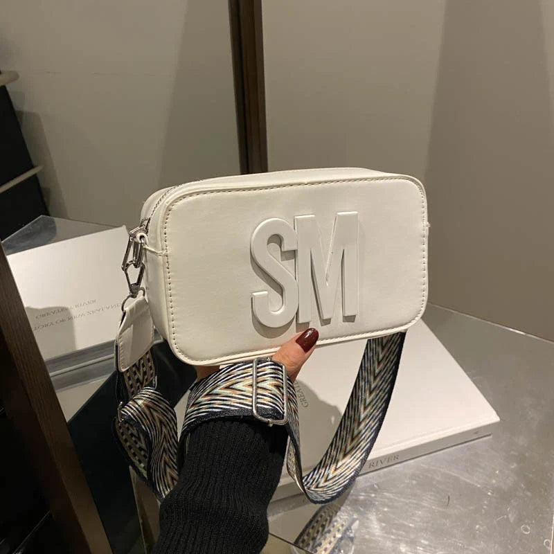 Fashion Leopard Print Letters Crossbody Bag