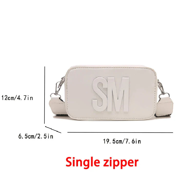 Fashion Leopard Print Letters Crossbody Bag