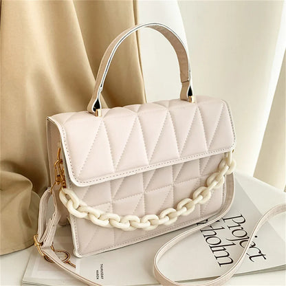 Plaid Chain Crossbody Bag Brand Designer
