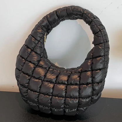 Fashion Quilted Puffer Cloud Pleated Shoulder Handbag
