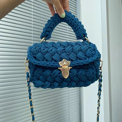 Rope Knitting Designer Chains Crossbody Handbag