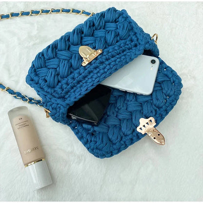 Rope Knitting Designer Chains Crossbody Handbag