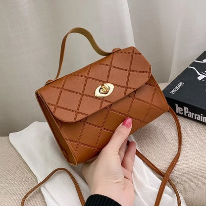 Simple PU Leather Mobile Phone Coin Crossbody Handbag