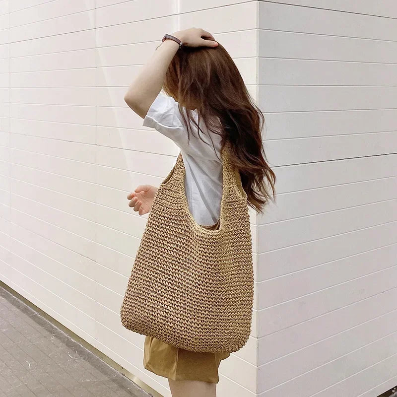 Luxury Solid PU Leather Shoulder Bag