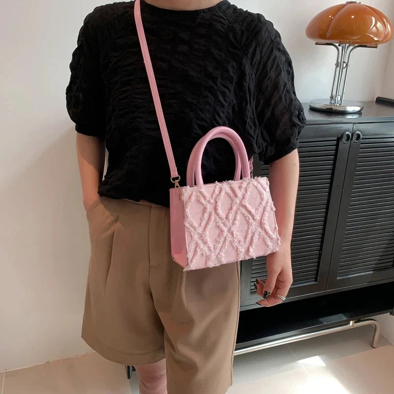 Denim Messenger Bag Summer Trendy Crossbody Handbag