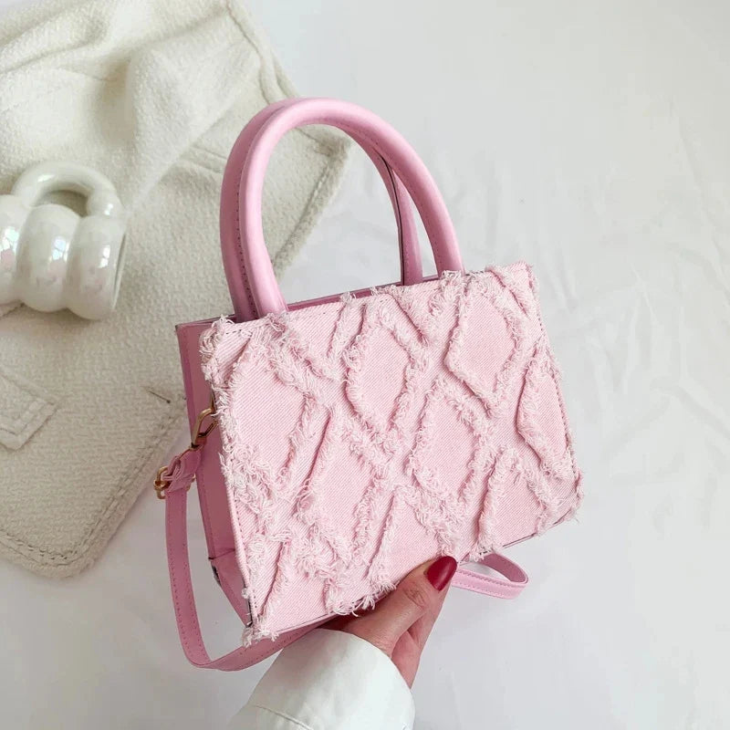Denim Messenger Bag Summer Trendy Crossbody Handbag