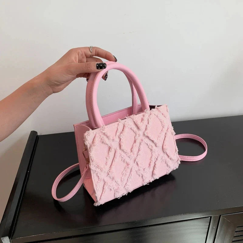 Denim Messenger Bag Summer Trendy Crossbody Handbag