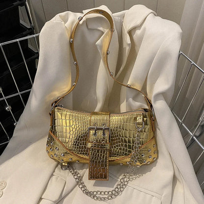 Fashion Y2K Pleated Underarm Shoulder Bag