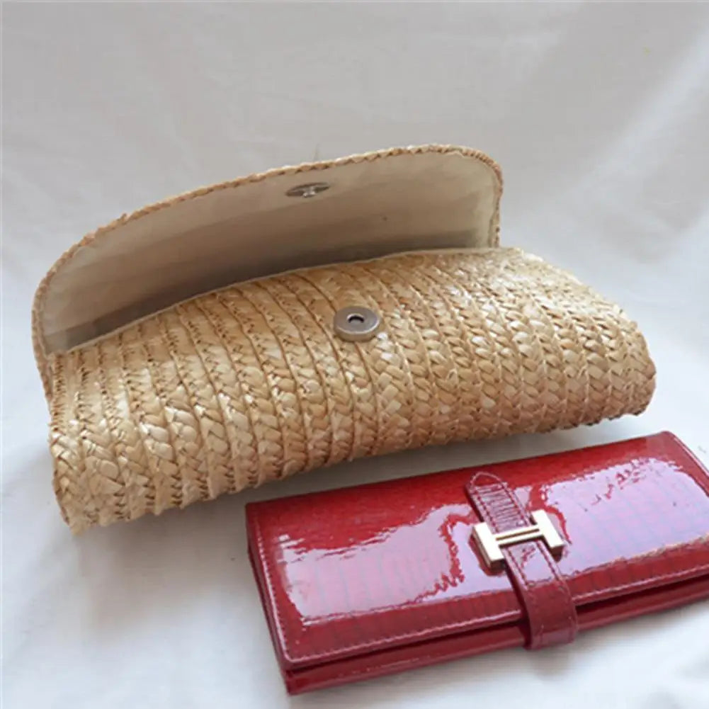 Wheat Straw Woven Summer Handbag Wristlet