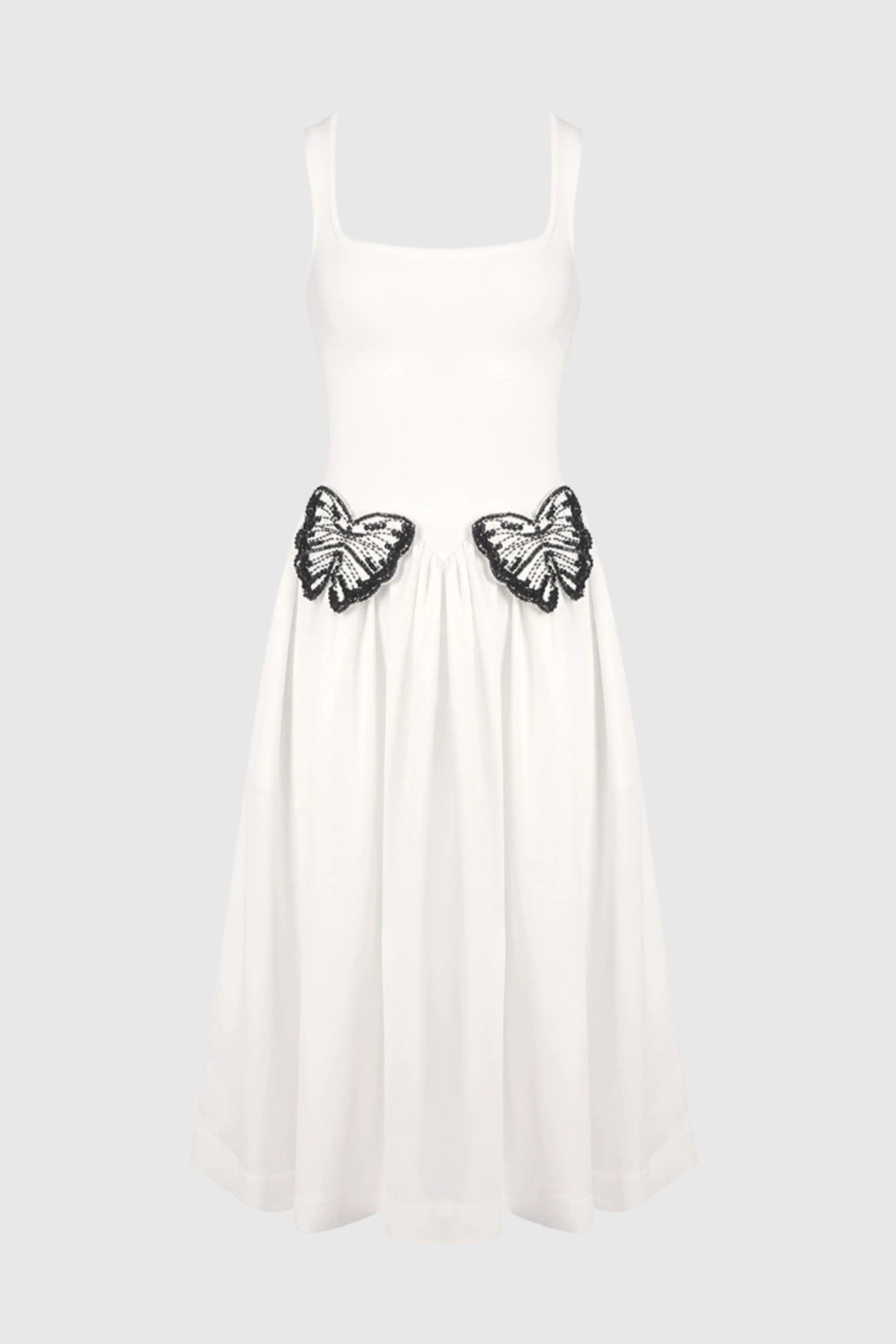 Festus Butterfly Embellished Knit Midi Dress