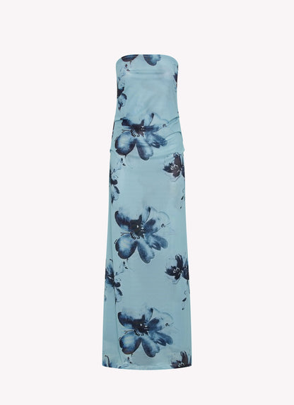Massima Maxi Dress - Blue Black Floral