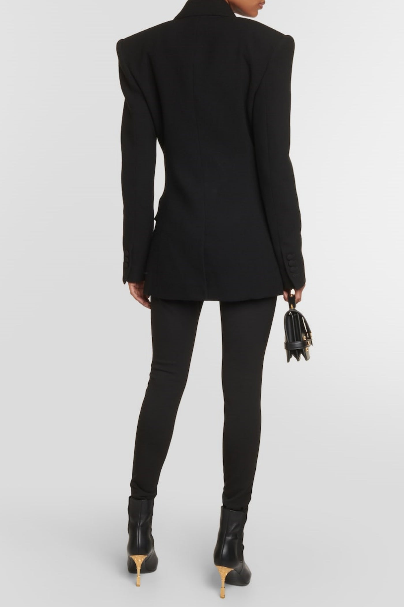 Filitsa Asymmetrical Gold Button Blazer