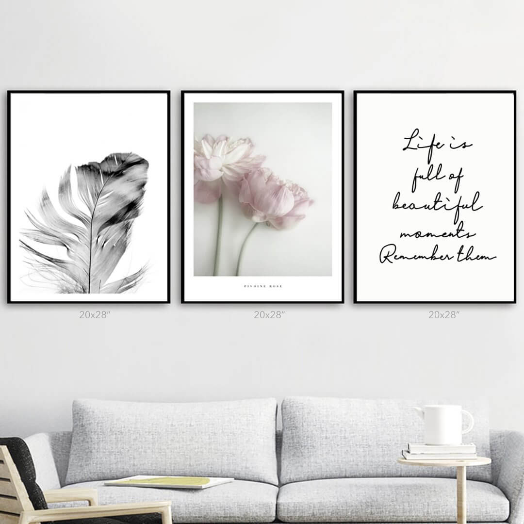 Flower & Feather Quote