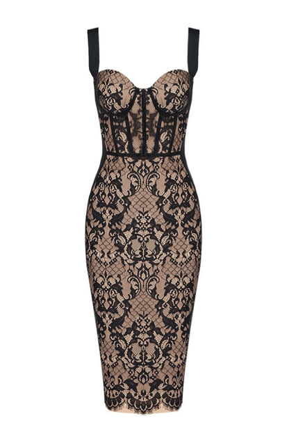 Moira Lace Bandage Midi Dress