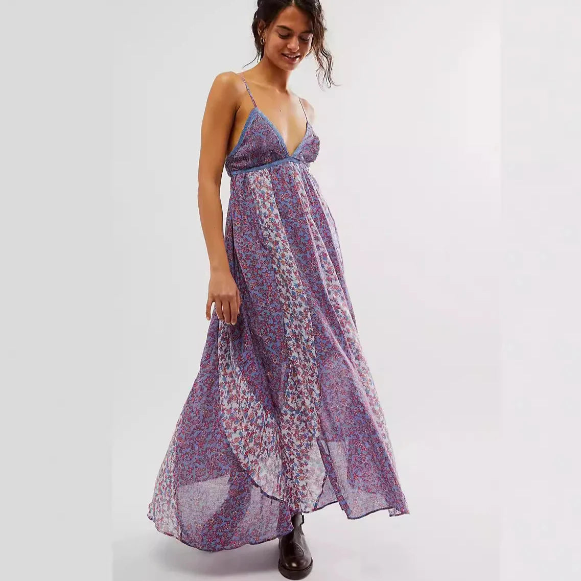 Fine Chiffon Floral Boho Dress