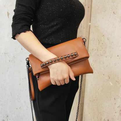 Folding Design PU Leather Clutch Wristlet