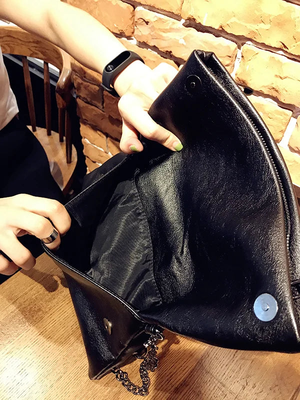 Folding Design PU Leather Clutch Wristlet