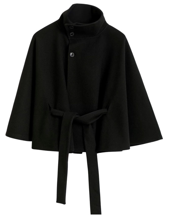 | Women's Winter High Collar Belted Coat