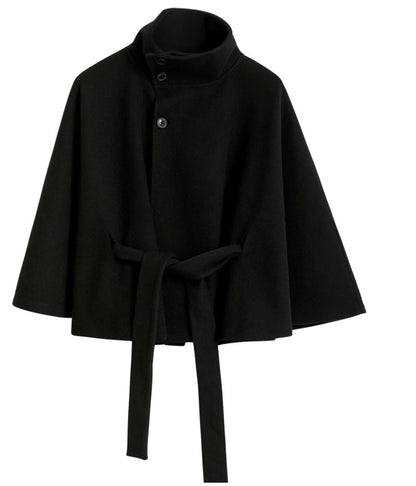 | Women's Winter High Collar Belted Coat