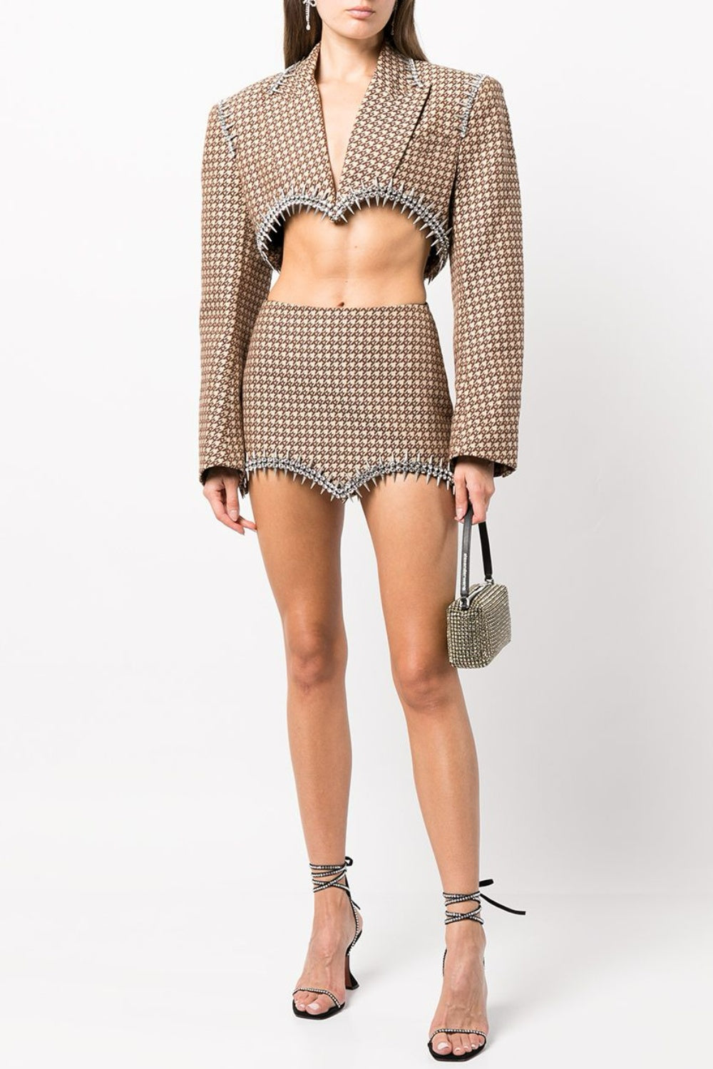 Frederica Crystal-embellished Blazer Set