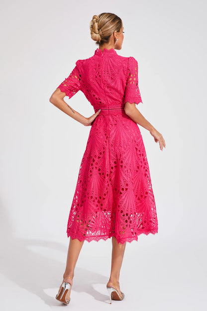 Hallie | Lace Midi Dress