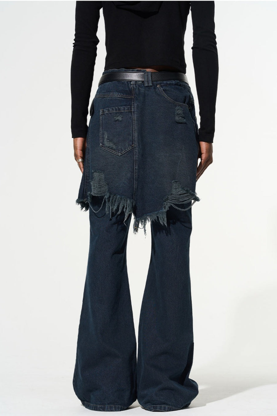 Freesia Torn Fringe Patchwork Jeans
