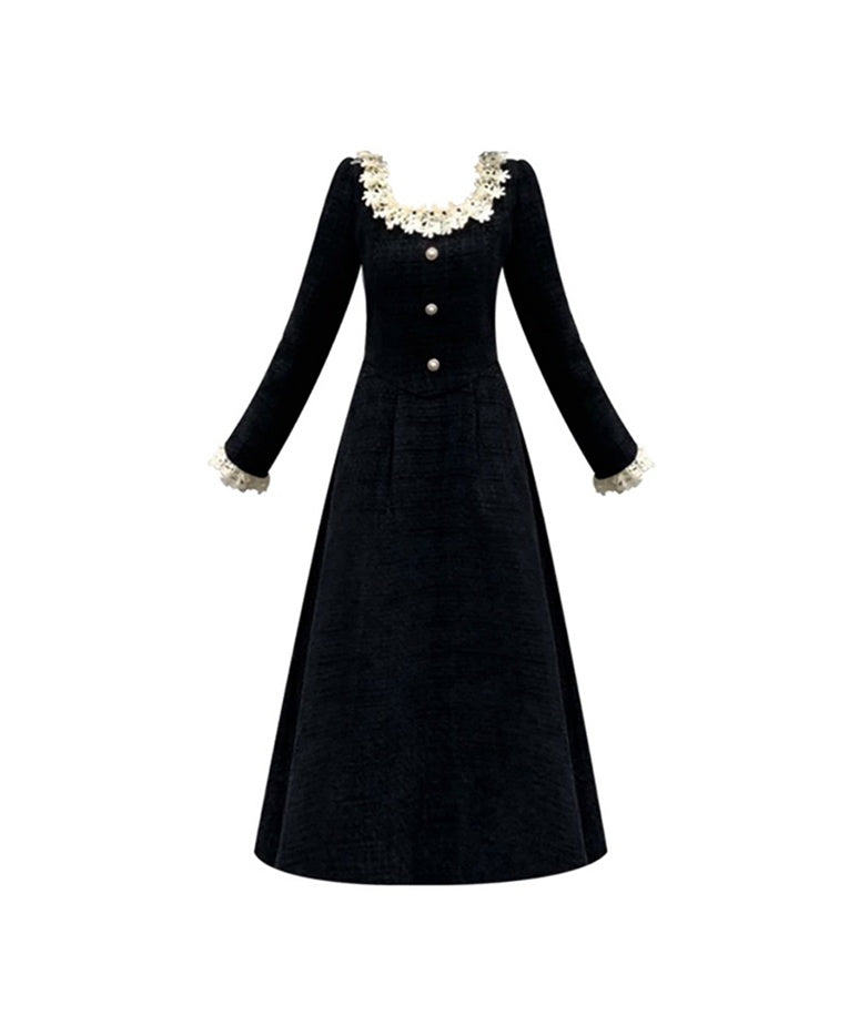 Corduroy Long-Sleeve Dress for Women