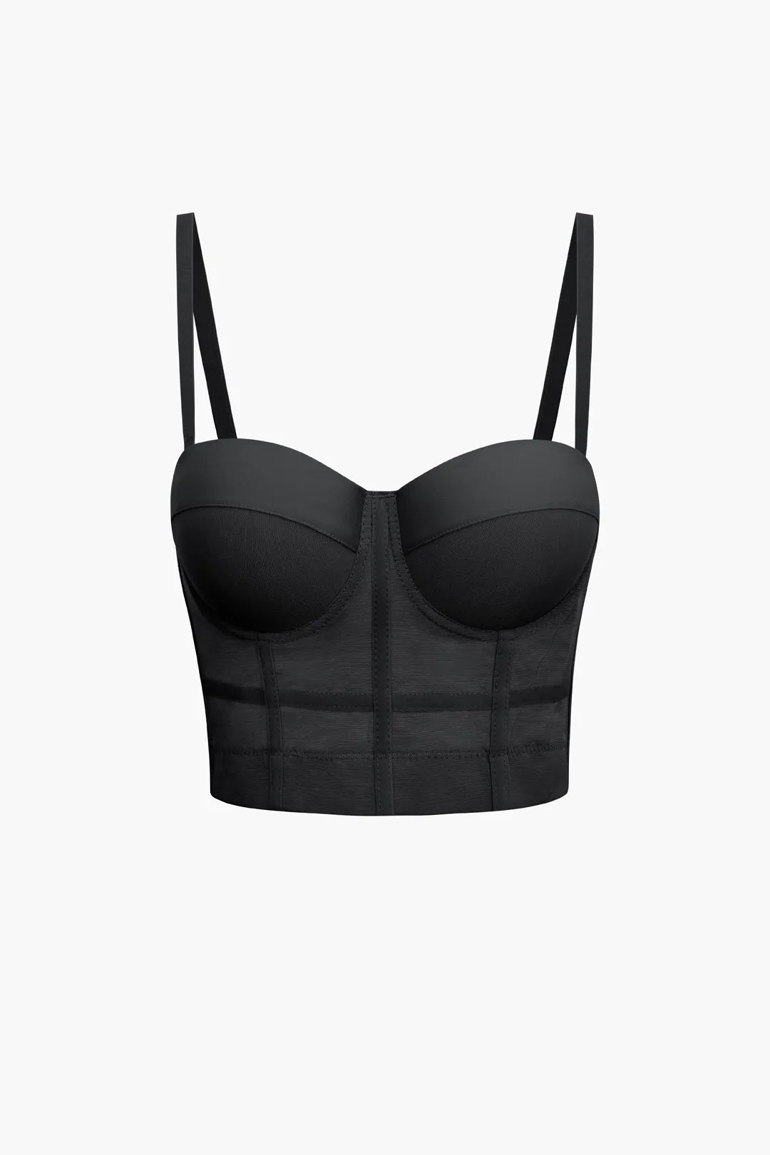 Furly Mesh Underwire Bustier Top