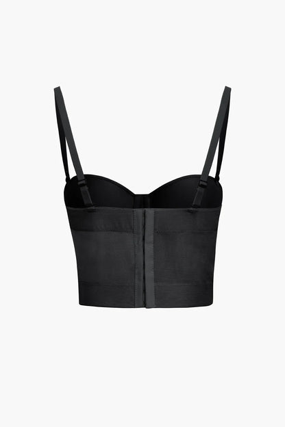 Furly Mesh Underwire Bustier Top