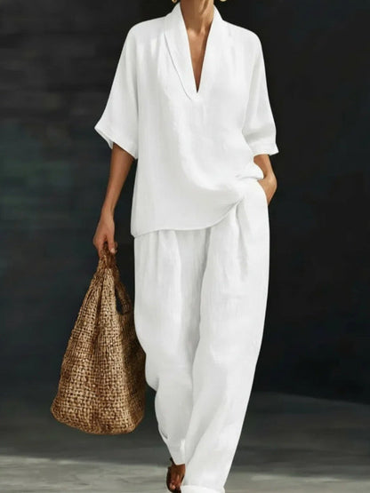 Gentle Solid Color Two-piece Set