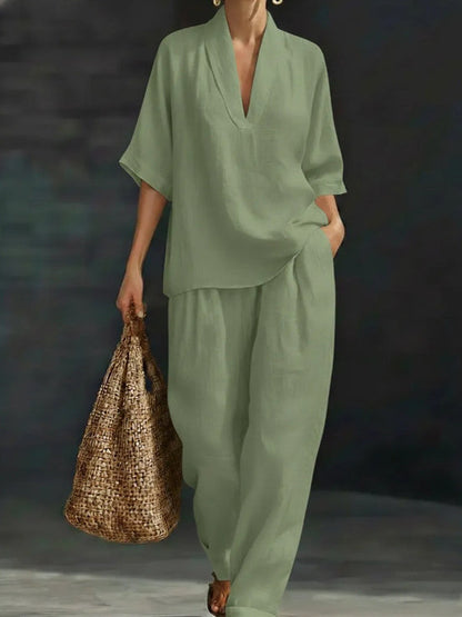 Gentle Solid Color Two-piece Set