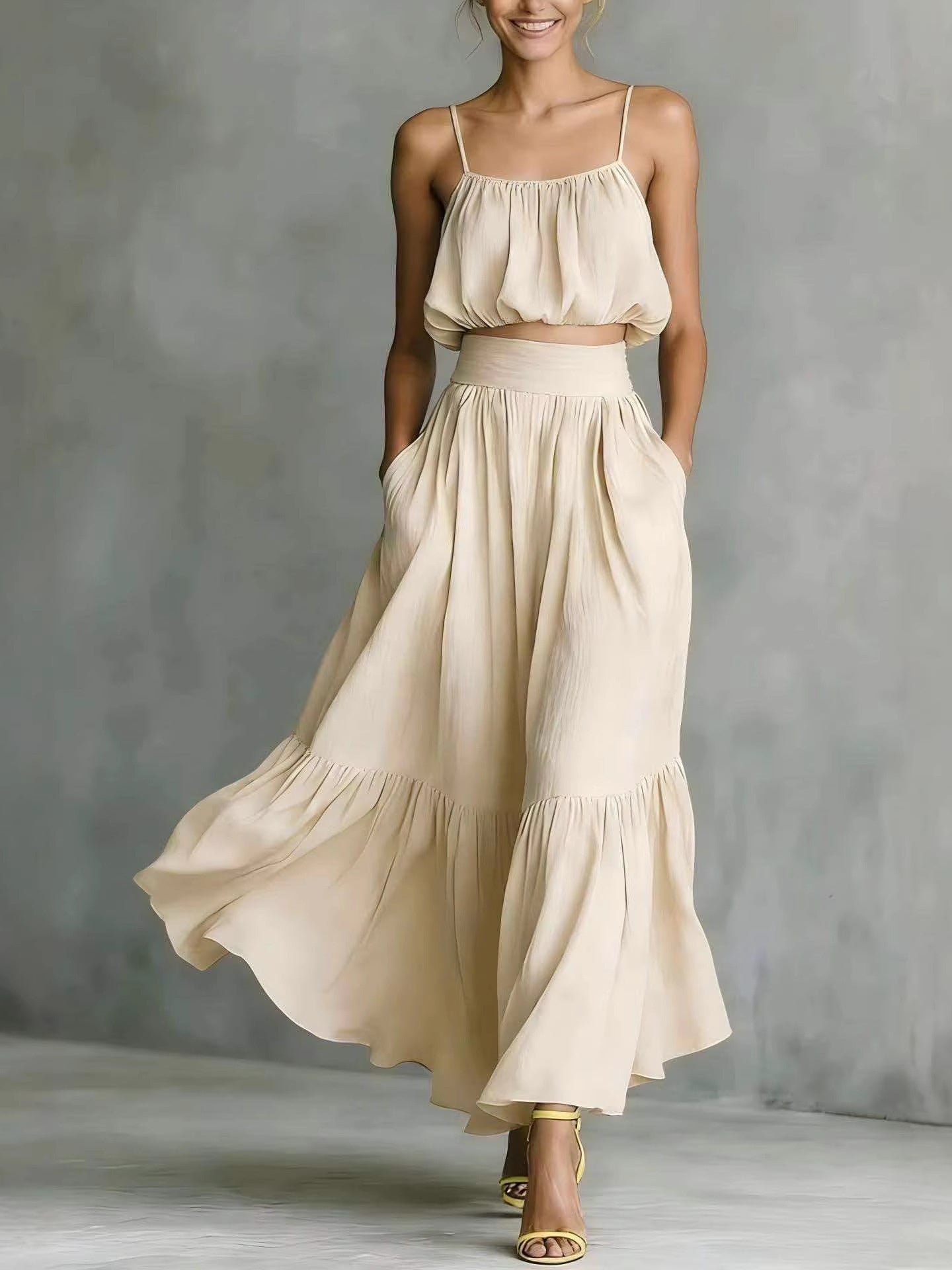 Minimalist Solid Color Casual Suit