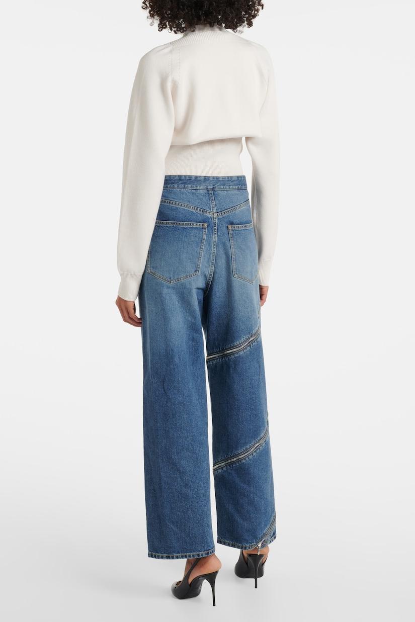 Gafna Spiral Zipper Jeans - Blue