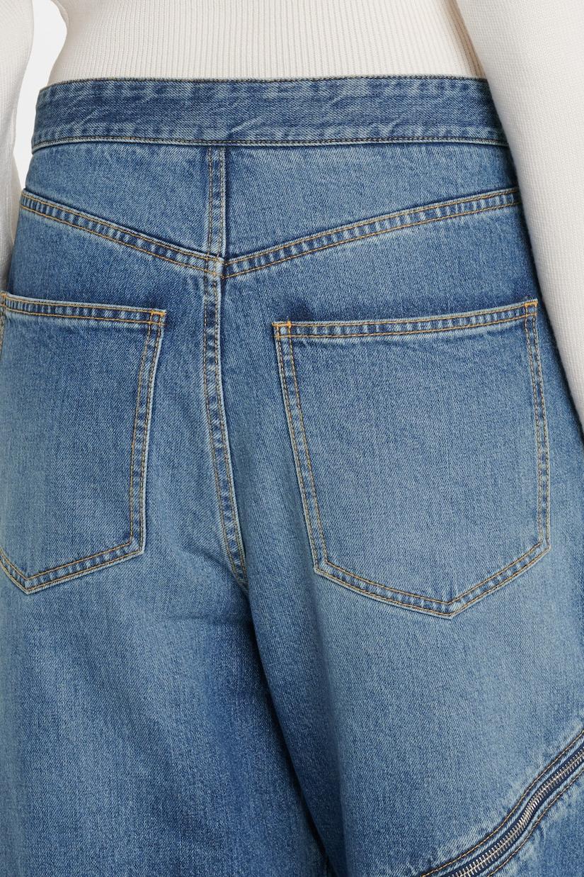 Gafna Spiral Zipper Jeans - Blue