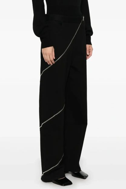 Gafna Spiral Zipper Jeans - Black