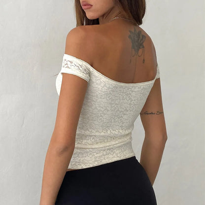 Floral Lace Wrap Milkmaid Crop Top