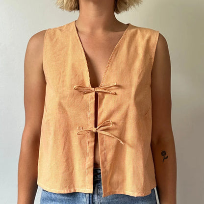 Tie-Front Lace Camis Crop Top